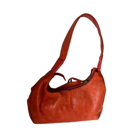 HOBO Astrid Leather Shoulder Bag Orange - Picture 3 of 9